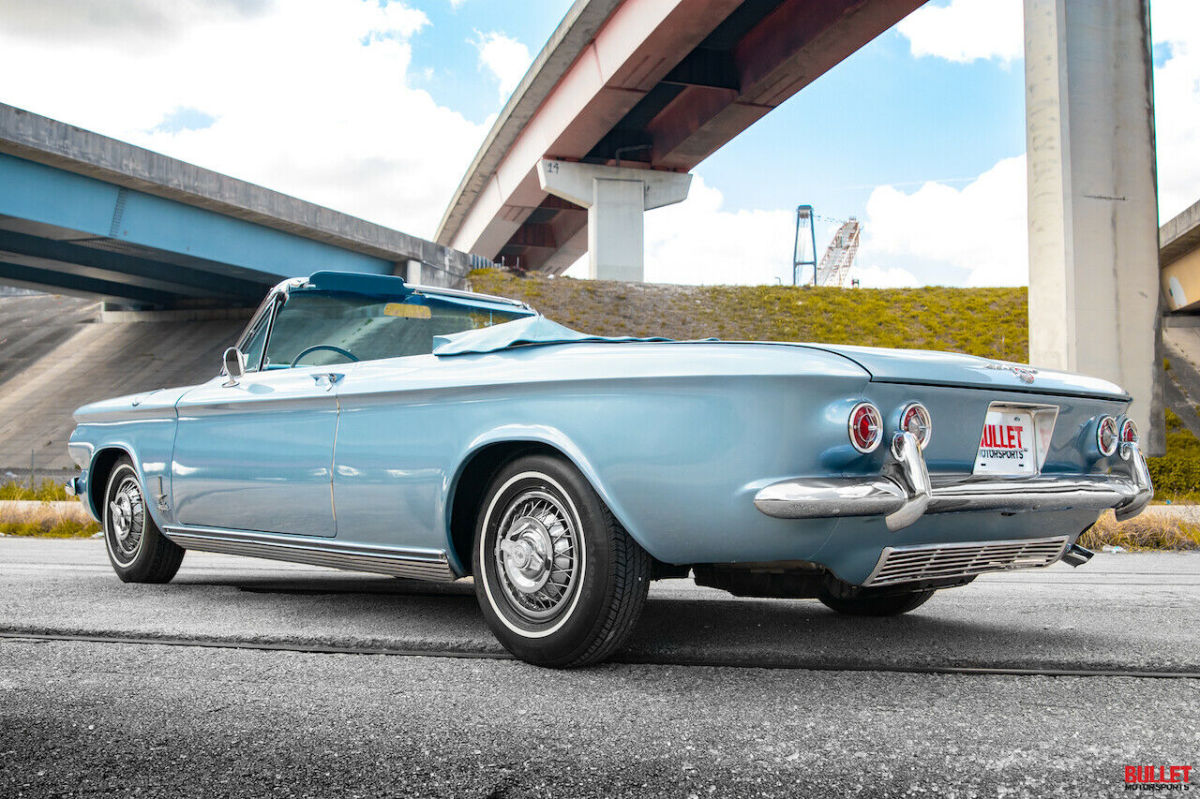 1963 Blue Chevrolet Corvair Convertible
