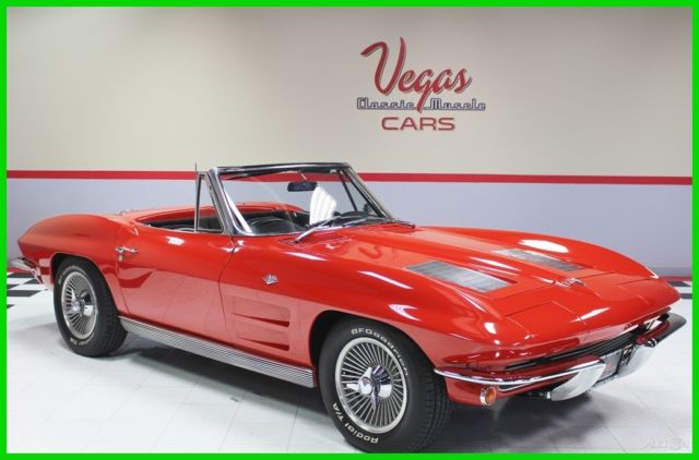 1963 Red Chevrolet Corvette Convertible