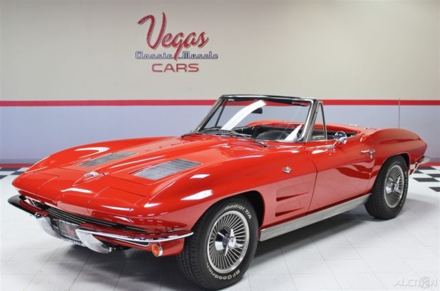 1963 Red Chevrolet Corvette Convertible