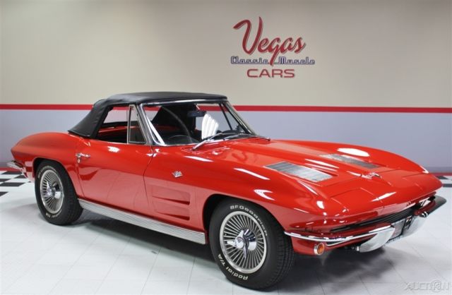 1963 Red Chevrolet Corvette Convertible