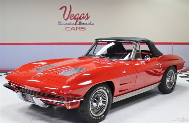 1963 Red Chevrolet Corvette Convertible