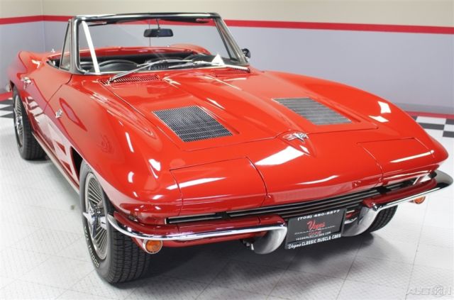1963 Red Chevrolet Corvette Convertible