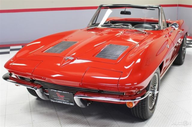 1963 Red Chevrolet Corvette Convertible