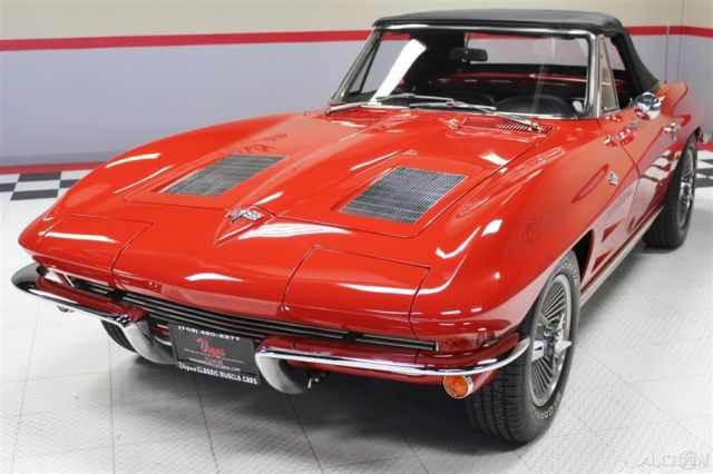 1963 Red Chevrolet Corvette Convertible