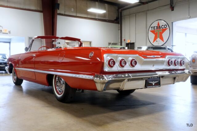 1963 Red Chevrolet Impala Convertible