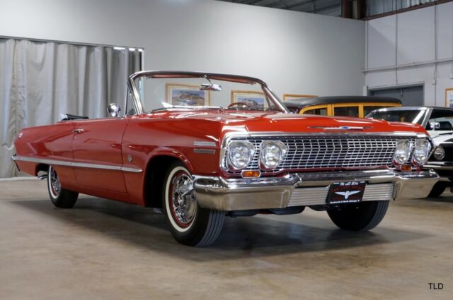 1963 Red Chevrolet Impala Convertible