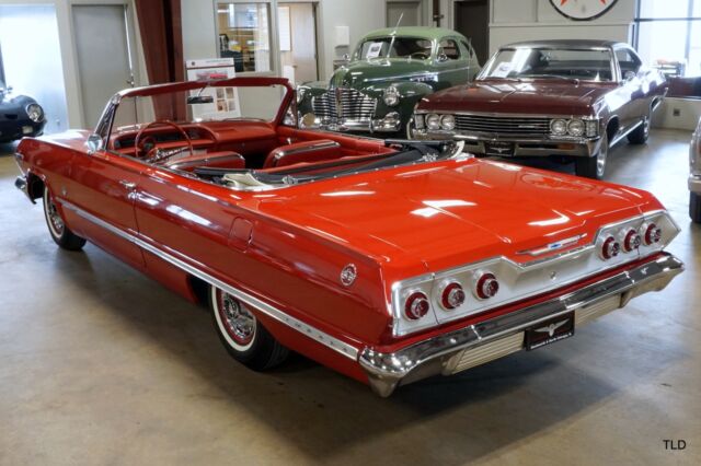 1963 Red Chevrolet Impala Convertible