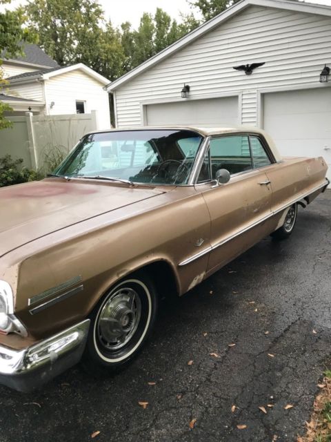 1963 Gold Chevrolet Impala Coupe