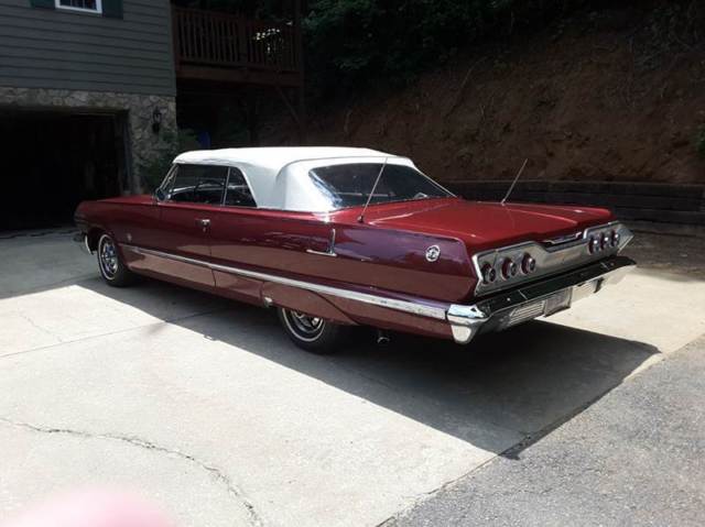 1963 Burgundy Chevrolet Impala Convertible