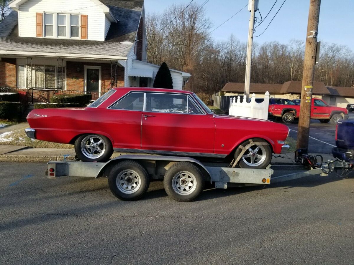 1964 Red Chevrolet Nova 2 Door Hard Top