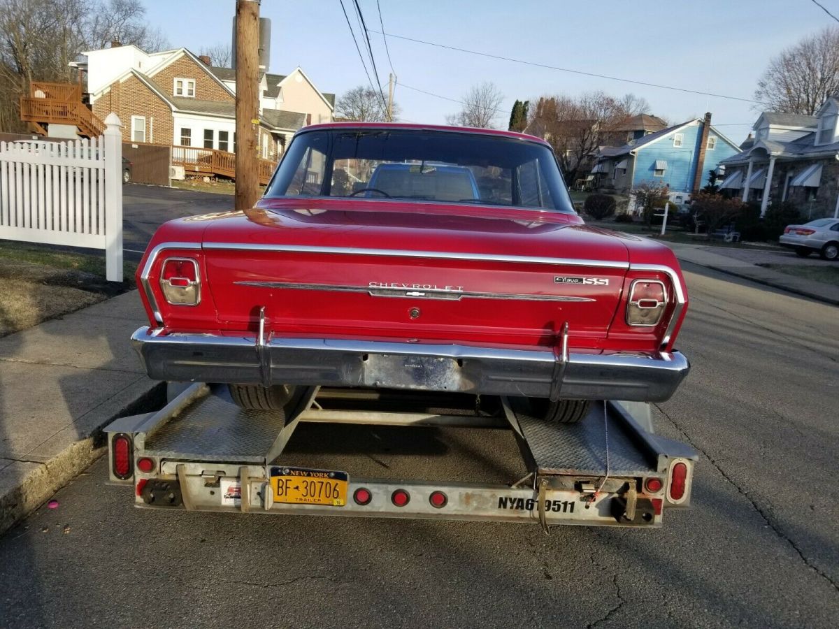 1964 Red Chevrolet Nova 2 Door Hard Top