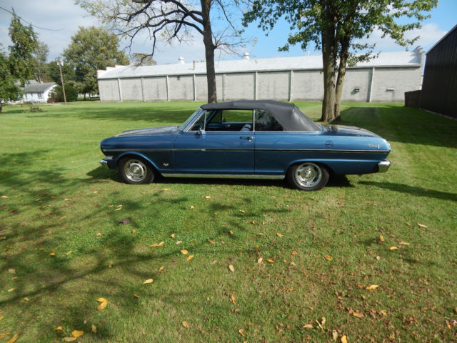 1963 Blue Chevrolet Nova Convertible