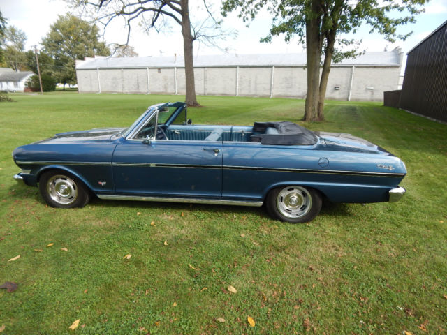 1963 Blue Chevrolet Nova Convertible