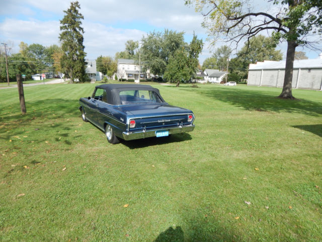 1963 Blue Chevrolet Nova Convertible