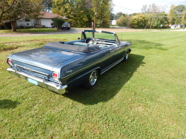 1963 Blue Chevrolet Nova Convertible