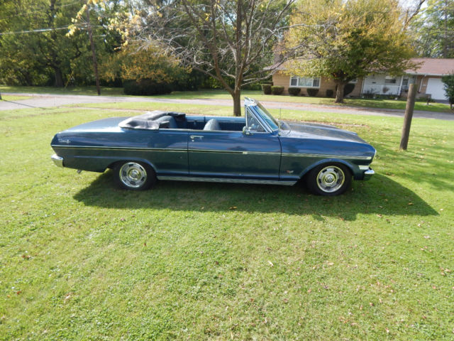 1963 Blue Chevrolet Nova Convertible