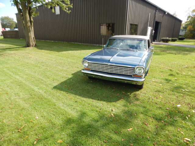 1963 Blue Chevrolet Nova Convertible