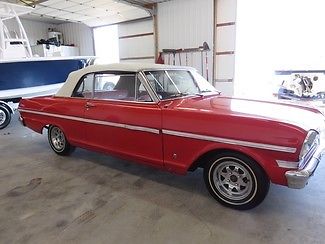 1963 Red Chevrolet Nova Convertible