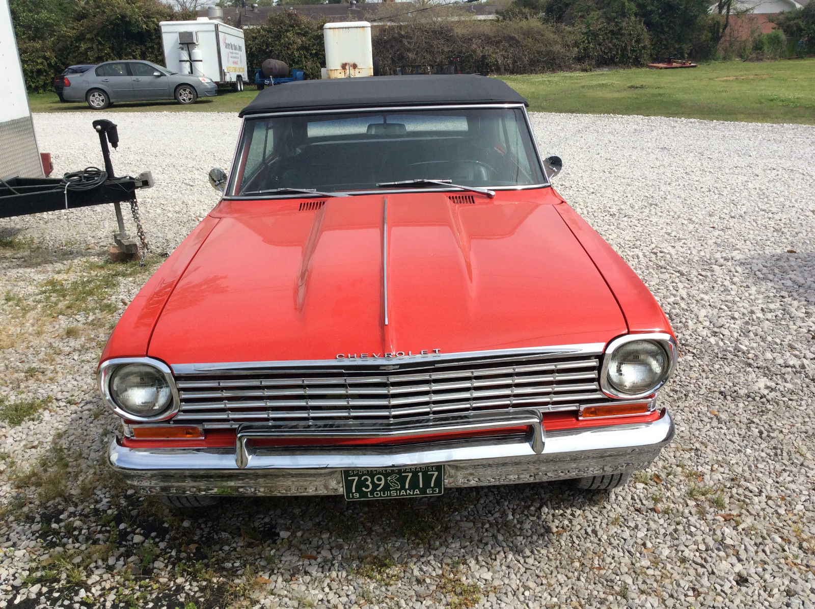 1963 Red Chevrolet Nova Convertible