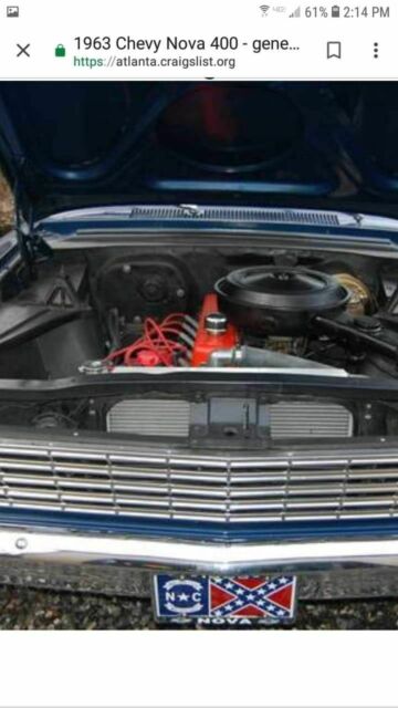 1963 Blue Chevrolet Nova Coupe