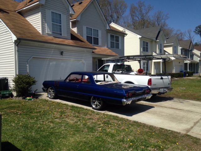 1963 Blue Chevrolet Bel Air/150/210 Sedan