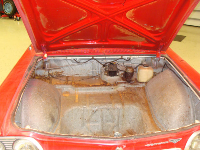 1963 Red Chevrolet Corvair Convertible