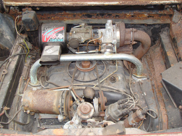 1963 Red Chevrolet Corvair Convertible