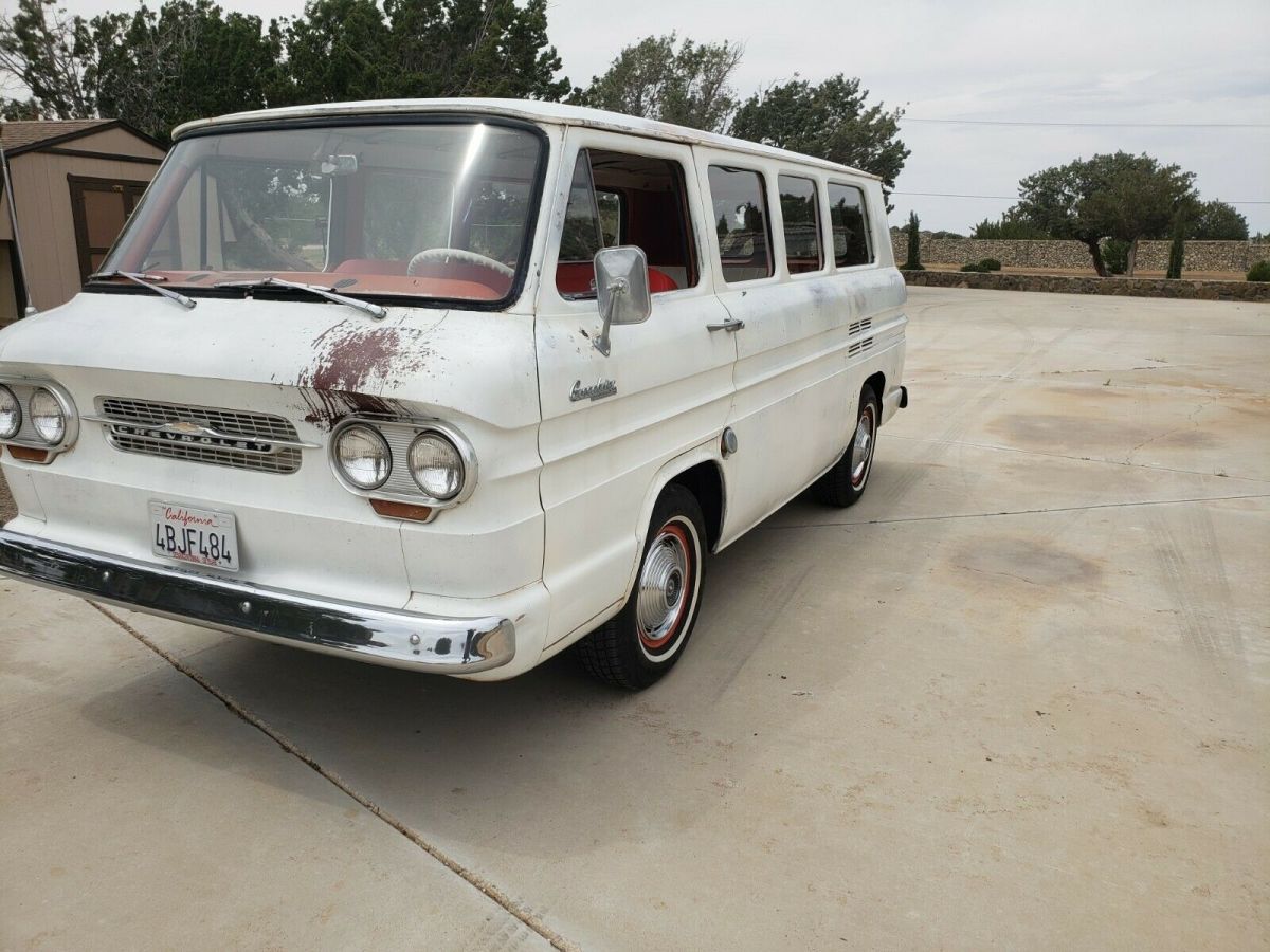 1963 White Chevrolet Corvair Van