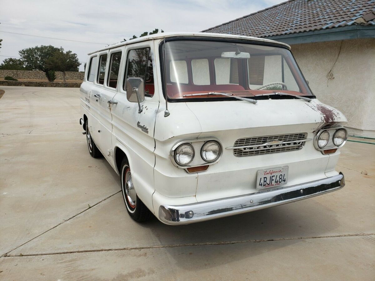 1963 White Chevrolet Corvair Van