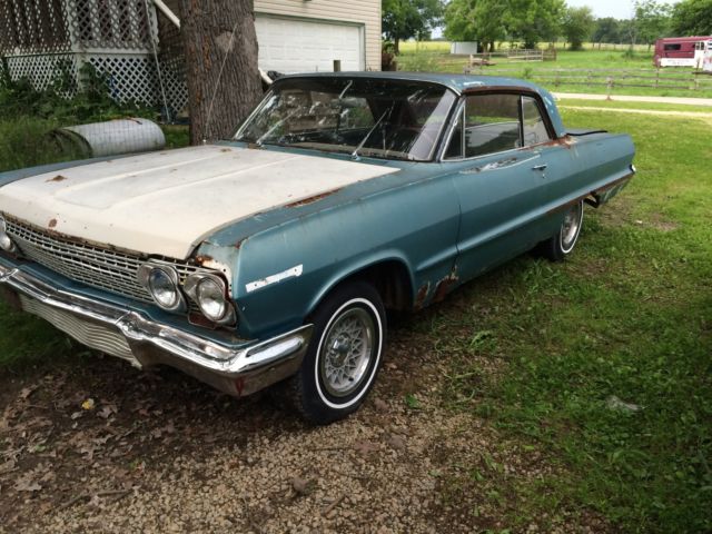 1963 Teal Chevrolet Impala Coupe