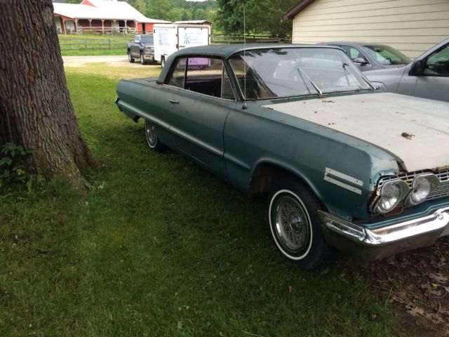 1963 Teal Chevrolet Impala Coupe