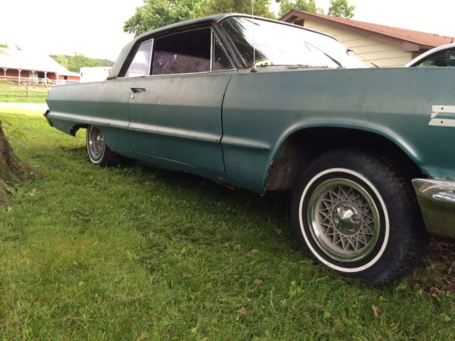 1963 Teal Chevrolet Impala Coupe