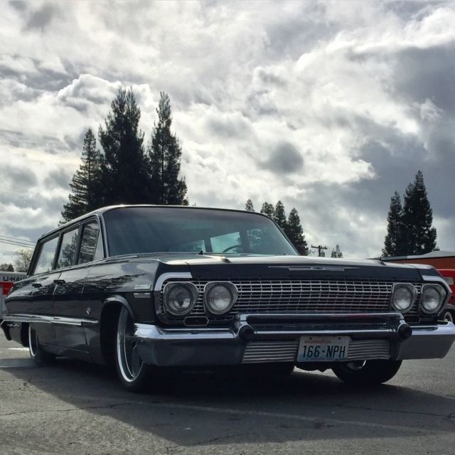 1963 black Chevrolet Impala wagon