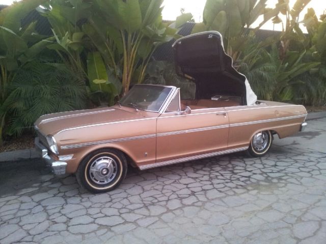 1963 Gold Chevrolet Nova Convertible