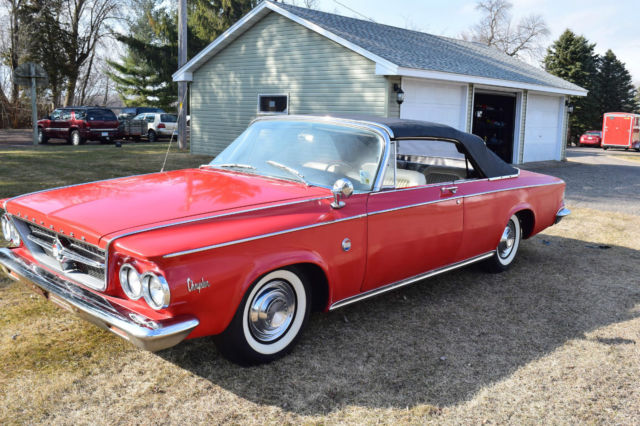 1963 Red Chrysler 300 Series Convertible