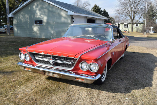 1963 Red Chrysler 300 Series Convertible