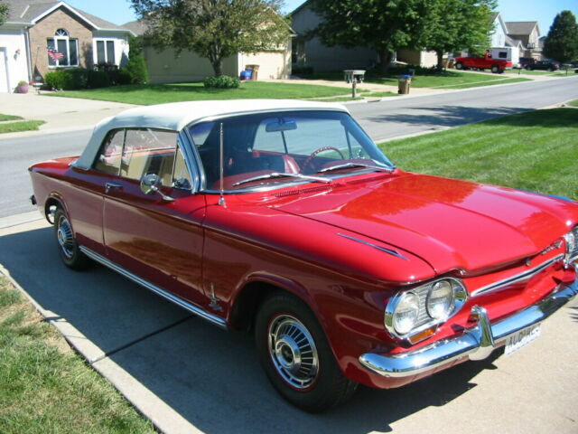 1963 Red Chevrolet Corvair Coupe