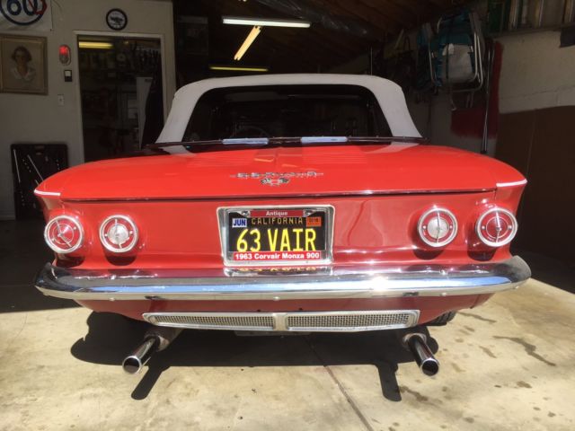 1963 Red Chevrolet Corvair Convertible