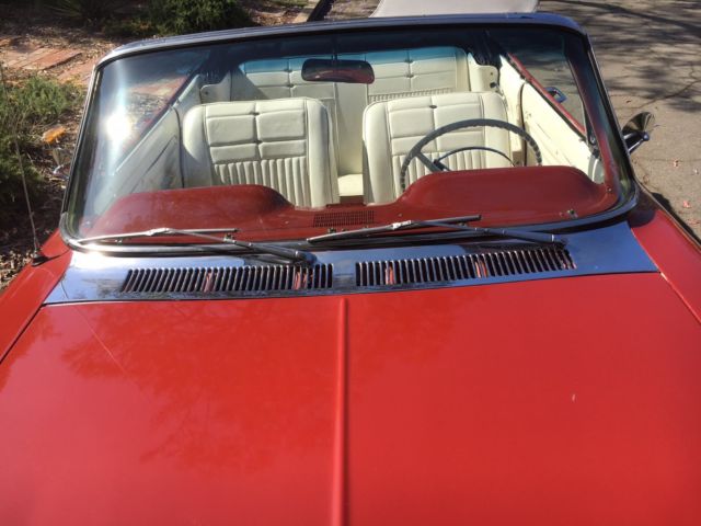 1963 Red Chevrolet Corvair Convertible