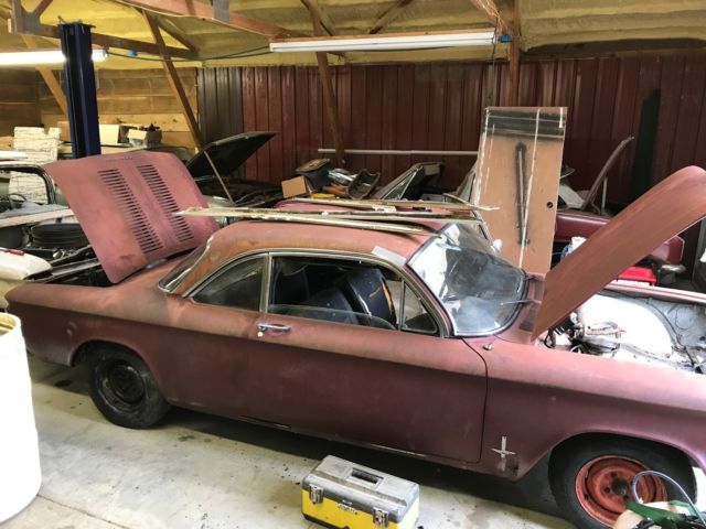 1963 Red Chevrolet Corvair Coupe