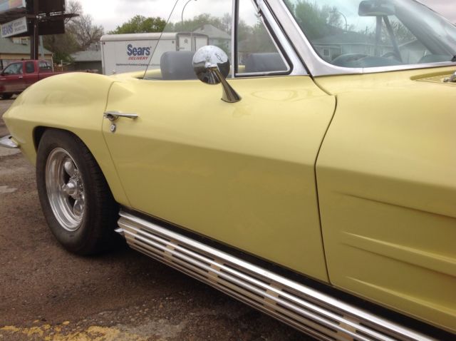 1963 Yellow Chevrolet Corvette Convertible