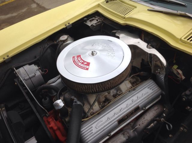 1963 Yellow Chevrolet Corvette Convertible