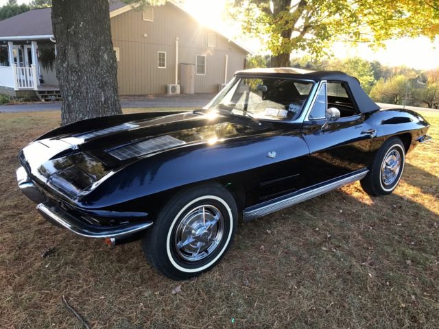1963 Blue Chevrolet Corvette Convertible