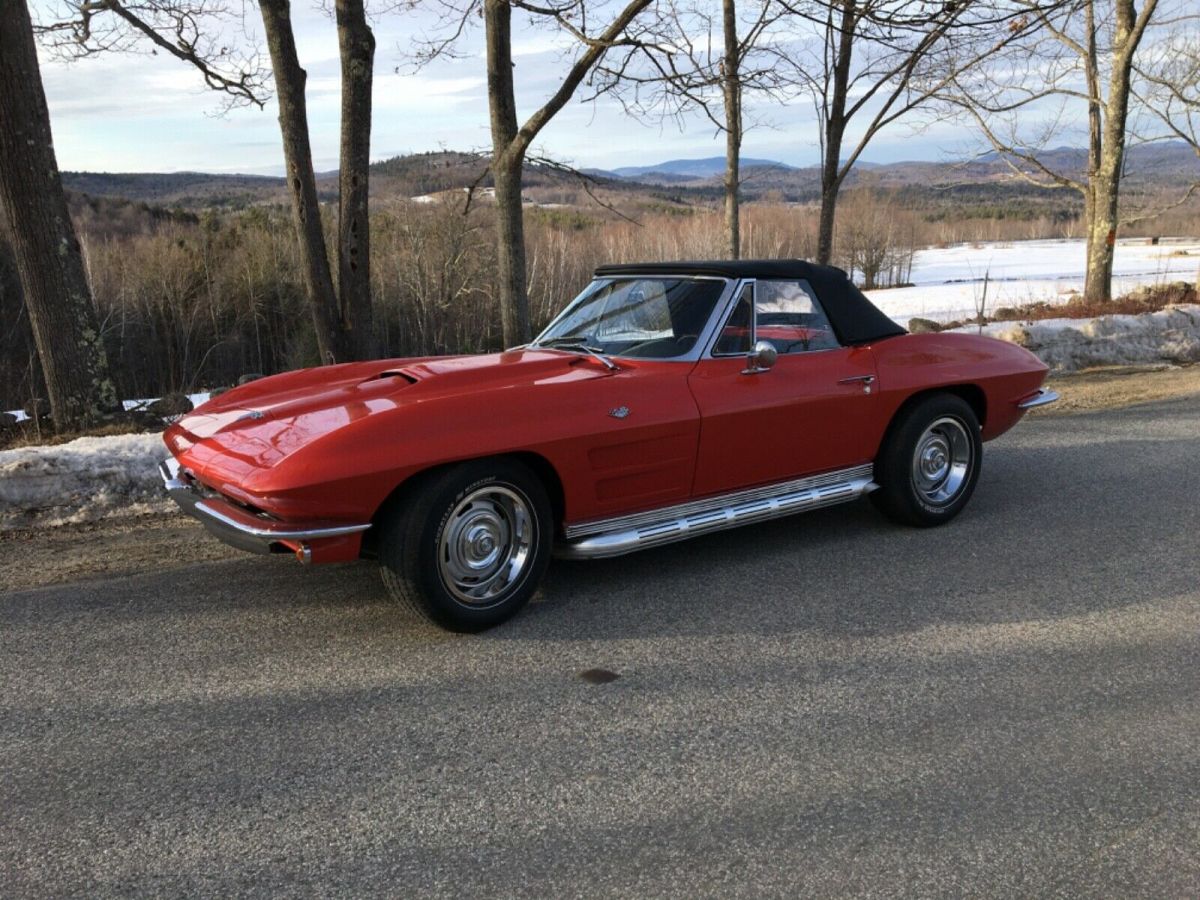 1963 Red Chevrolet Corvette Convertible