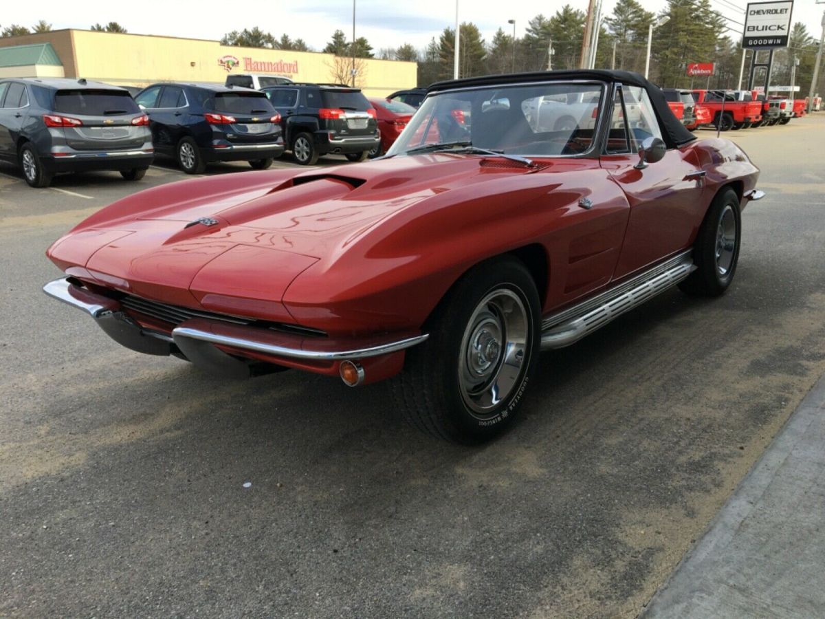 1963 Red Chevrolet Corvette Convertible