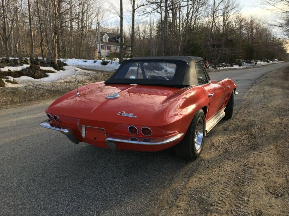 1963 Red Chevrolet Corvette Convertible