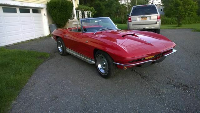 1963 Red Chevrolet Corvette Convertible