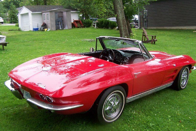 1963 Red Chevrolet Corvette Convertible