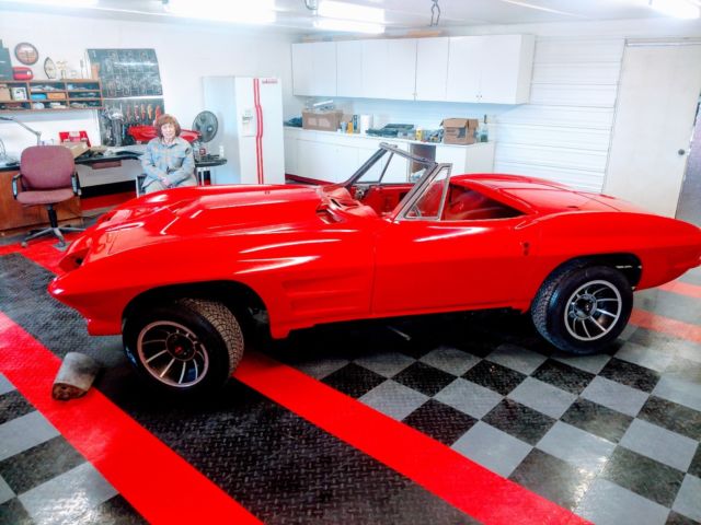 1963 Red Chevrolet Corvette Convertible