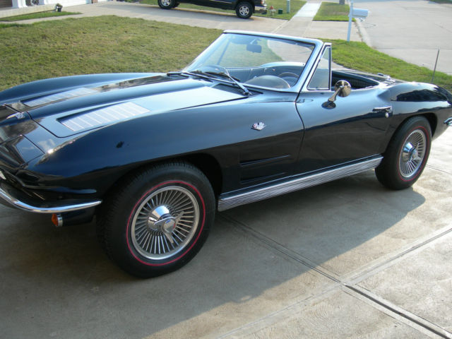 1963 Daytona Blue Chevrolet Corvette Convertible